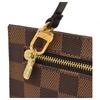 Auth LOUIS VUITTON Damier Clifton Pouch Brown Canvas Wristlet lv5616mb