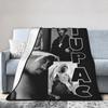 Poetic Justice Flannel Blankets Tupac 2pac Hip Hop Singer Fashion Throw Blanket for Home Rug Piece,