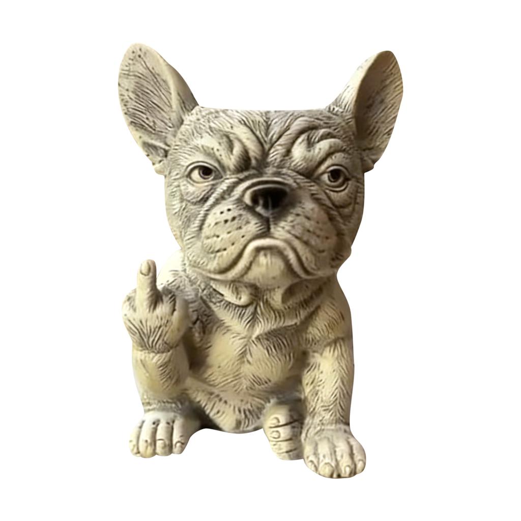 Funny French Planter Pot, Creative Dog Flower Pot, Garden Decor Statue, Unique Outdoor Plant Container
