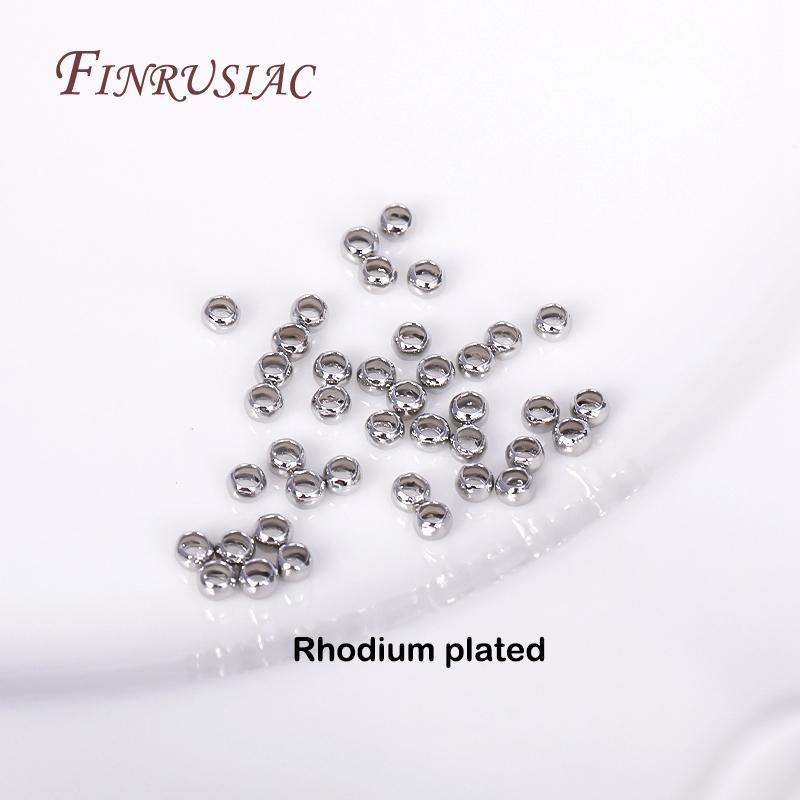 14K/18K Gold Plated 2mm Tube Crimp Beads, High Quality Cylindrical Tube Crimp End Bead For Jewellery Making Supplies Wholesale