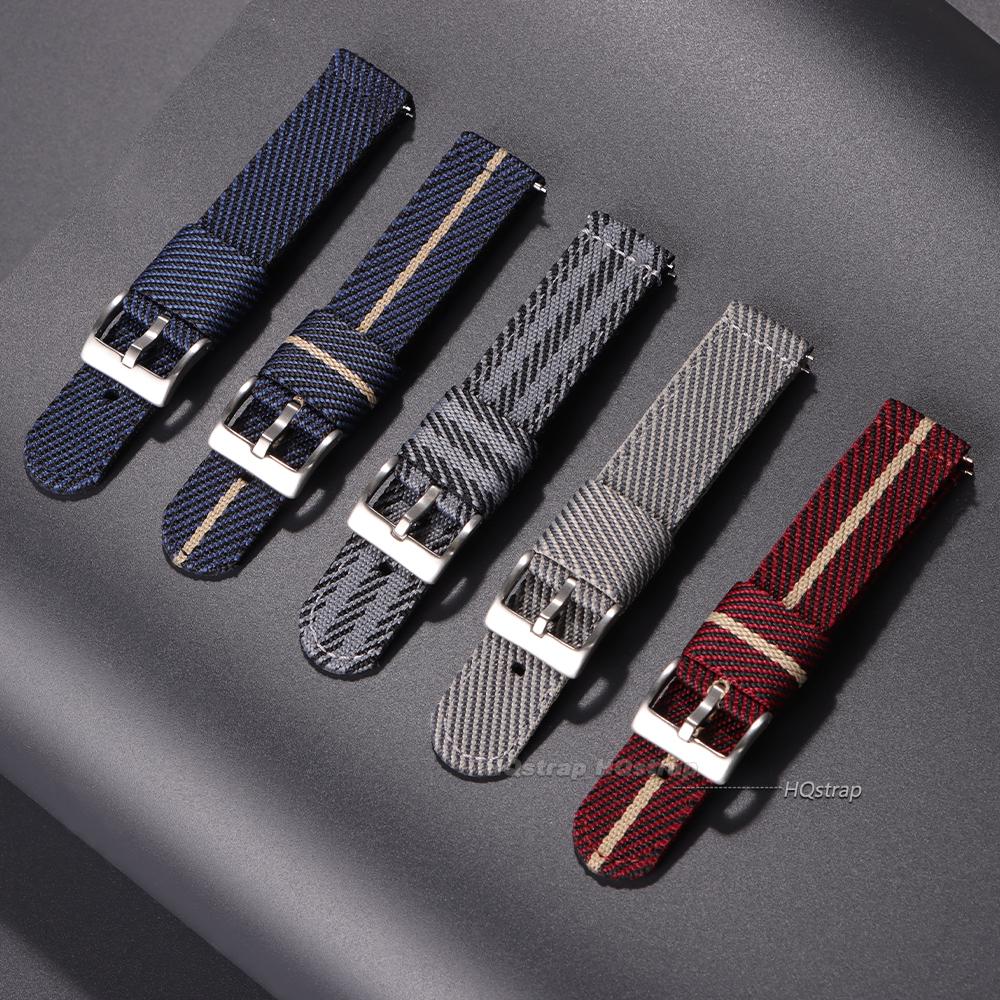 20mm 22mm Nylon Watch Strap Soft Nylon Sport Replacement Watchband for Seiko for Omega Quick Release Universal Canvas Bracelet