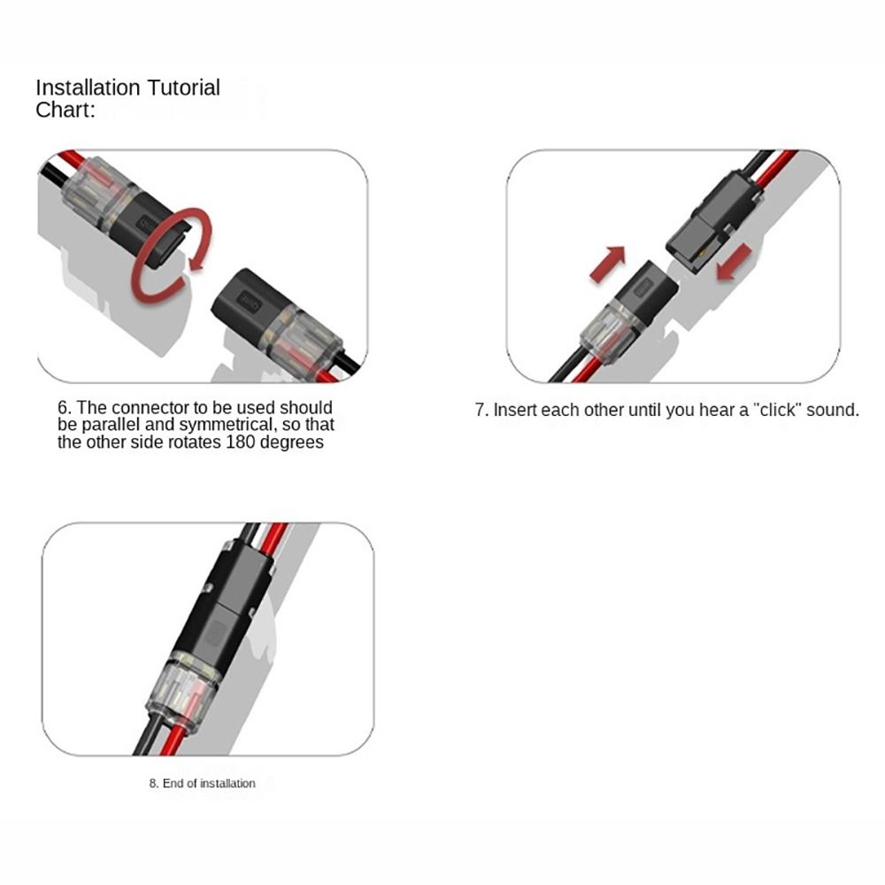 18~22AWG Wire Splitter Connector Pluggable LED Connectors New Crimp Terminals