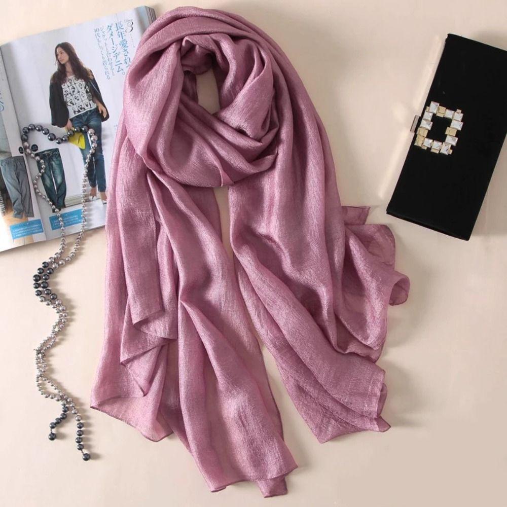 Head Wrap Women Plain Scarf Linen Plus Size Hijab New Female Sunscreen Shawl