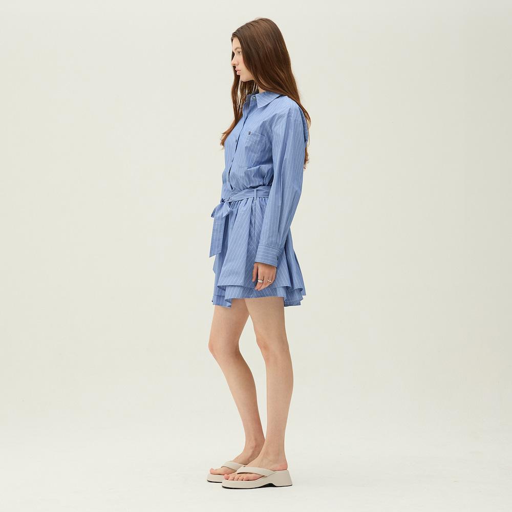 Ibiem Striped Two-Way Shirt Dress Emq4Wop010