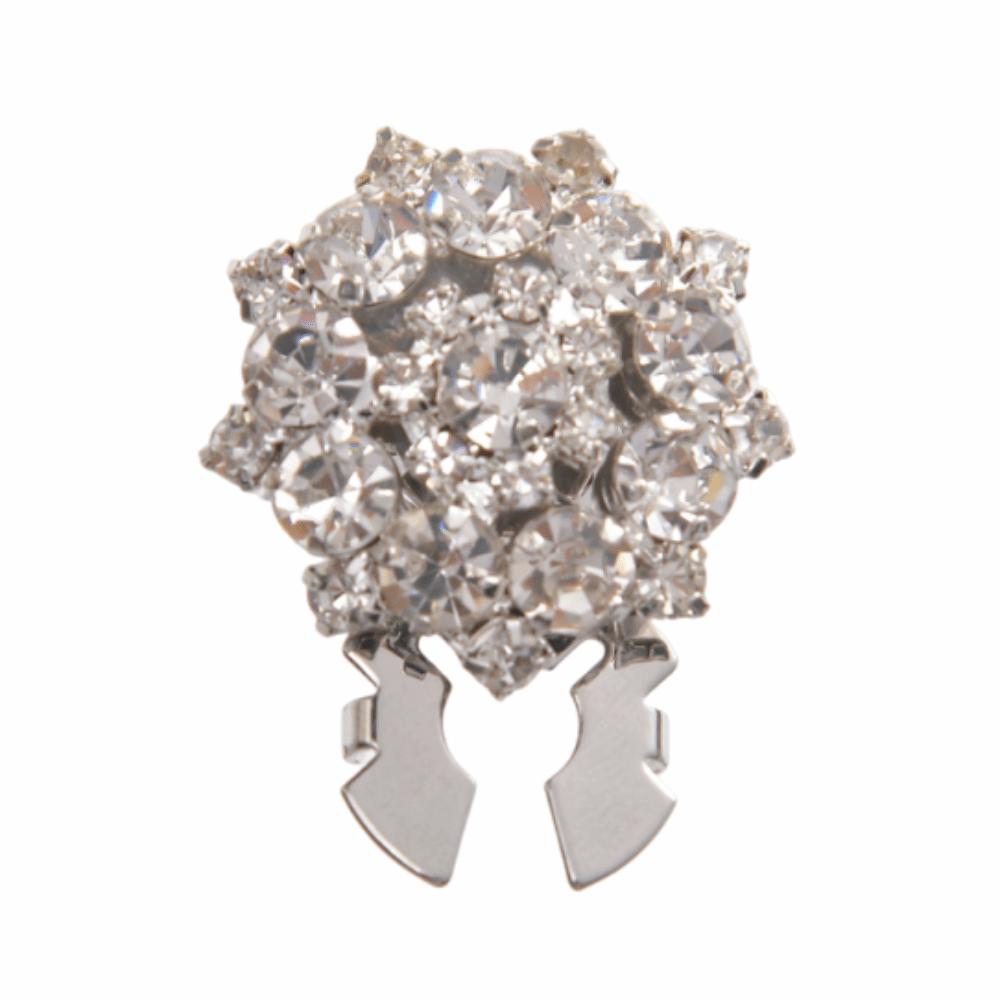 Flower Rhinestone Button Covers Detachable Zinc Zinc Alloy Clip Button Durable Decorative Buttons  Gift