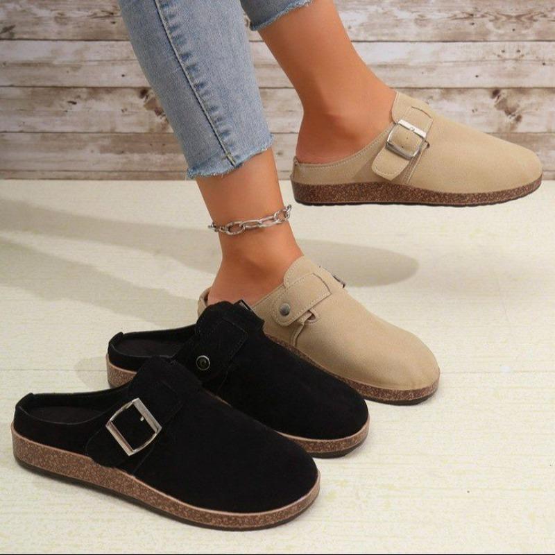 Fashion Cork Footbed Clogs Slippers for Women Fashion Suede Mules Comfort Platform Shoes with Arch Support Indoor Outdoor Sandals