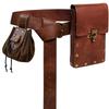 3pcs Medieval Viking Belt Faux Leather Belt Pouch Renaissance Cosplay Set Leather Belt Medieval Bag Accessories