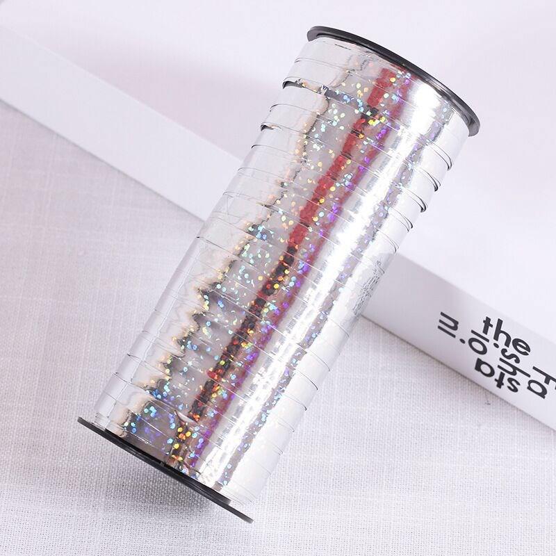Balloon Ribbon Tie for Birthdays, Weddings, and Celebrations - 100 Yards, Laser Gold & Silver