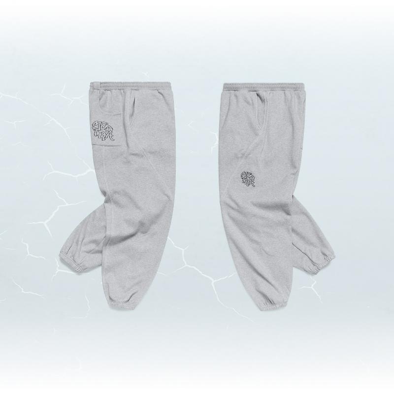 ZYLLO Y2K Trendy Joggers Street Retro Zjednodušené švy Výšivka Logo Unisex Tepláky Hip Hop Harajuku Nadměrný střih Ležérní kalhoty