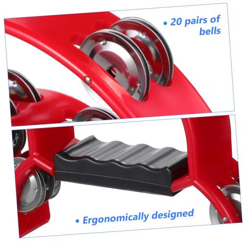 COOPHYA 1 Set Percussion Hand Maracas with Egg Shaker, Adult Tambourine, Maracas for Adults, Hand Tambourine, Plastic