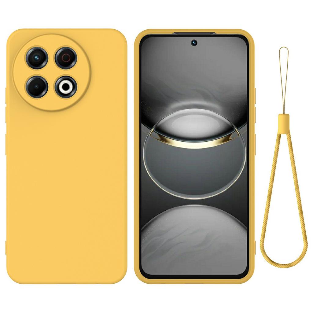 For TECNO Spark 30 Pro 4G Case Liquid Silicone Phone Back Cover with Hand Strap