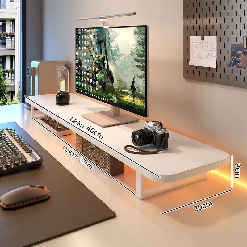 Adjustable Desktop Monitor Stand with Storage