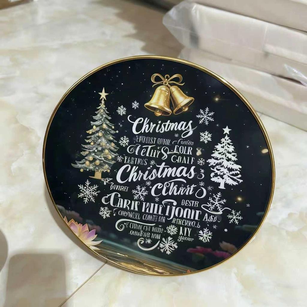 Circular Photo Frame Paintings (Christmas & Halloween) - Festive Atmosphere Decor Perfect Holiday Ornaments for Home & Party