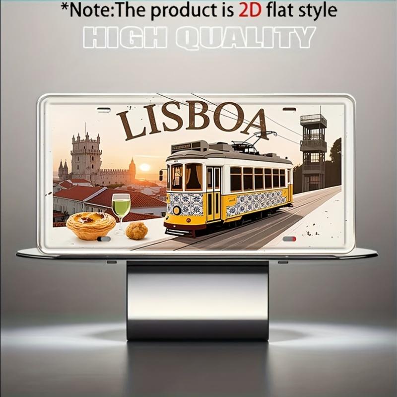 

D Plane Only Decorative Items Available pc Vintage Lisbon Metal Decorative Plaque And Ornament Rustic Style Wall Decor 15x30cm(5.9x7.8inch)