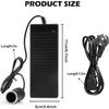 Convertitore adattatore di alimentazione per auto, convertitore di tensione, adattatore da 230 V a 12 V per raddrizzatore per frigorifero con presa accendisigari per lampade a LED e ventilatori
