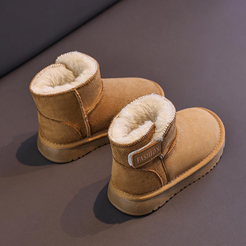 Winter Non-Slip Snow Boots for Kids - Velvet-Lined Warm Outdoor Footwear for Boys and Girls