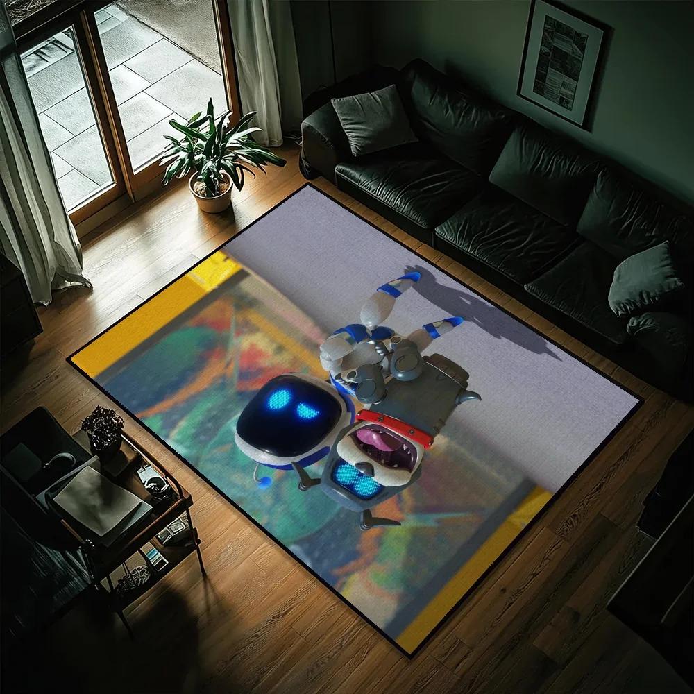 A-AstroS Bot Game Cute Carpet Cartoon Living Room Bedroom Bathroom Kitchen Entrance Door Mat Non-slip Washable Rug Home Decor