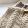 Strickweste Damen Oversize Unterhemd Ärmellose Tops Lockere Strickweste Verdickt Lässig Rundhalsweste