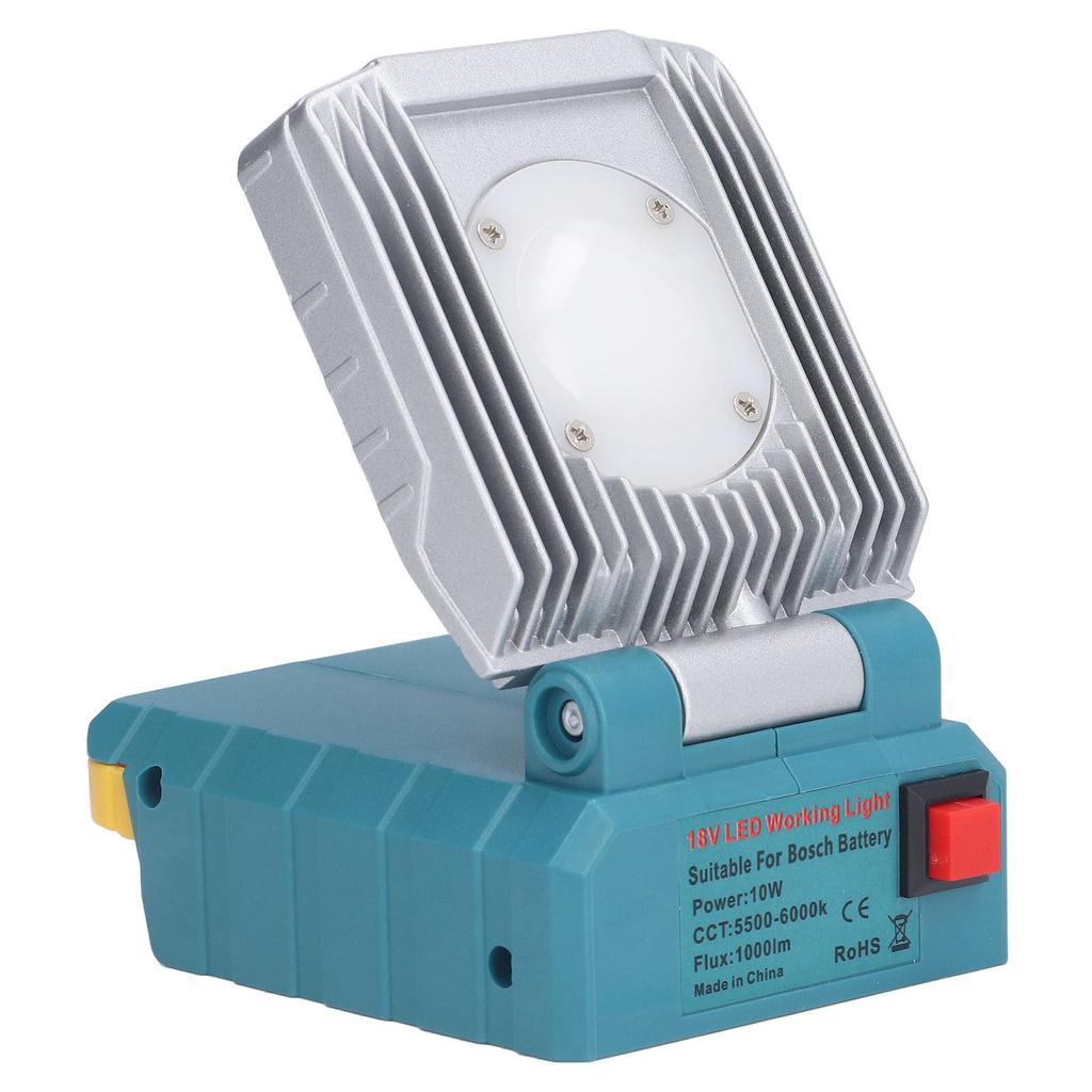 Work Light 10W LED Workshop Lighting Lamp Portable for Bosch 14.4V 18V Li Ion Battery