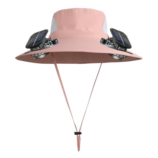 

2Pcs Summer Hat with Dual Solar Fans USB Charging Wide Brim Outdoor Fishing Hat Breathable Cooling Sun Protection Hat G