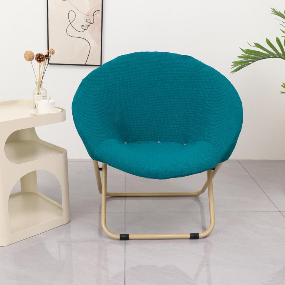 Knitted Saucer Chair Cover Solid Color Camping Seat Cover Fit Outdoor Chair