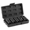 Lug Nut Impact Socket Set 1/2 In Drive Metric and SAE 6-Point Flip Socket