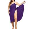 Summer Size Sexy Plus Beach Women Solid Color Wrap Dress Bikini Cover Up Sarongs