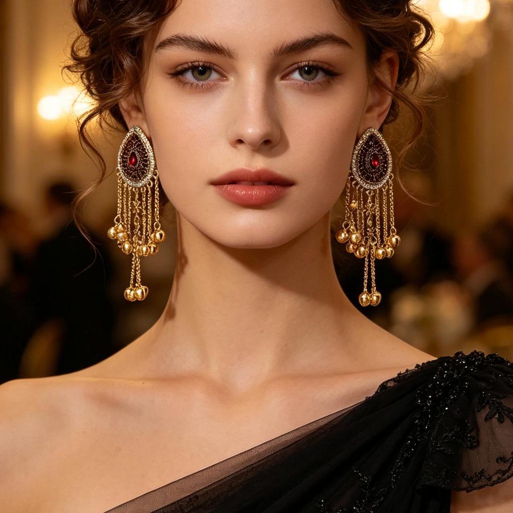 Bohemian Luxury Tassel Earrings: Retro Ethnic Water Drop Ear Pendants