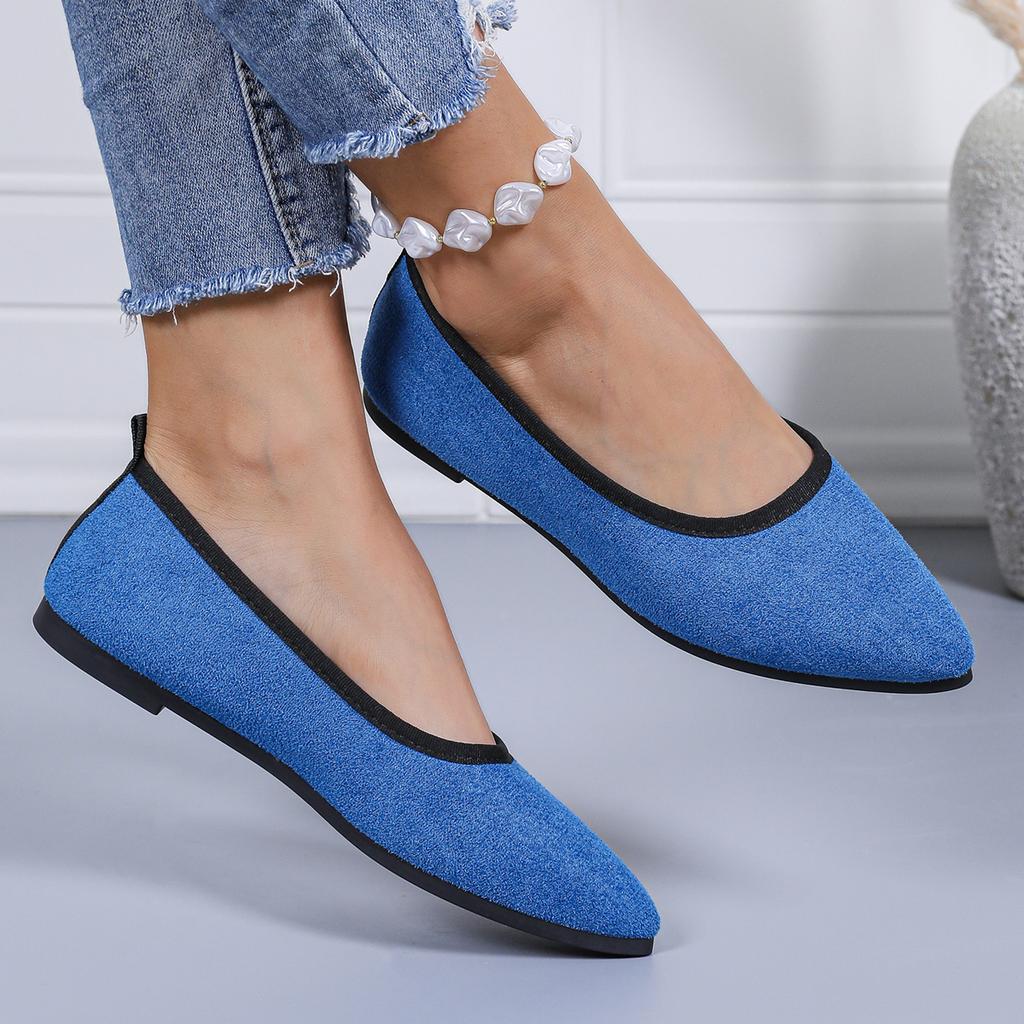 Women Flats 2024 New Large Size Soft-soled Pointy Shoes for Women Casual New-style Slip-on Comfortable Sneakers Women