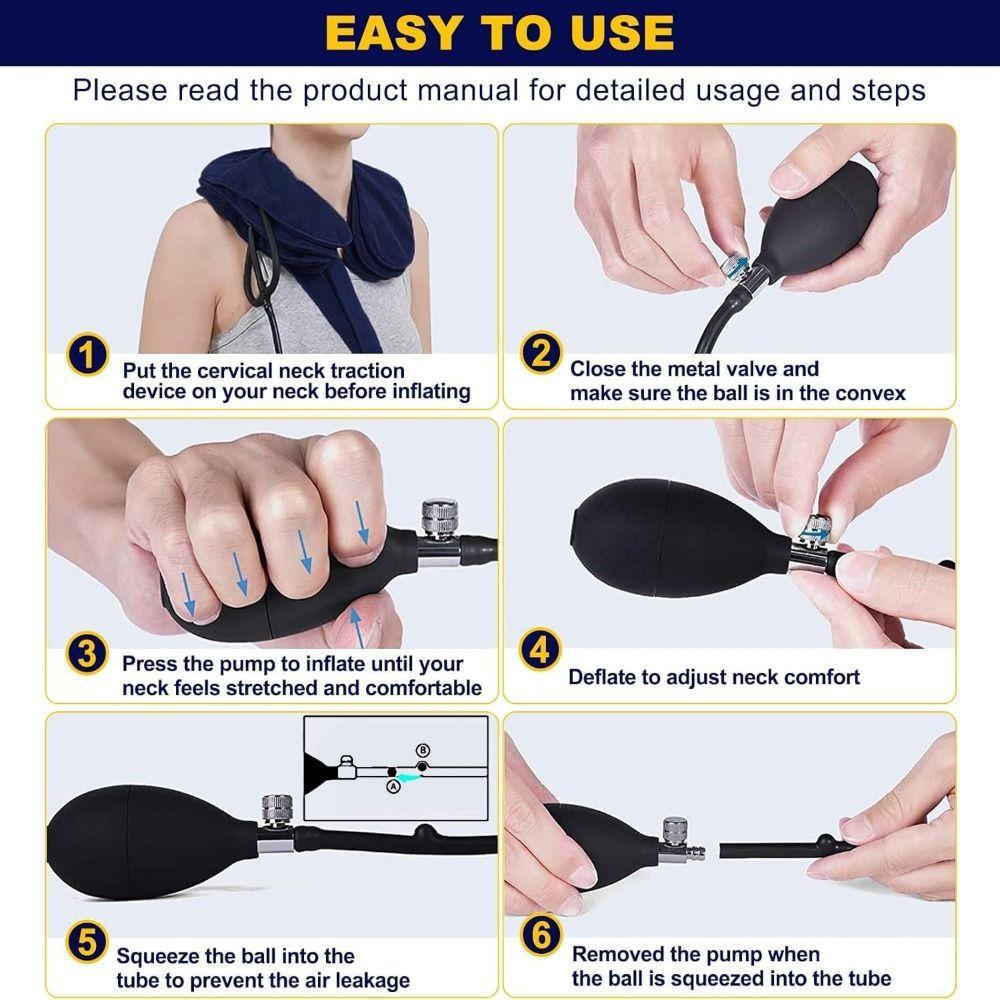 Foldable Cervical Traction Device Adjustable Neck Traction Pillow  Posture Correct