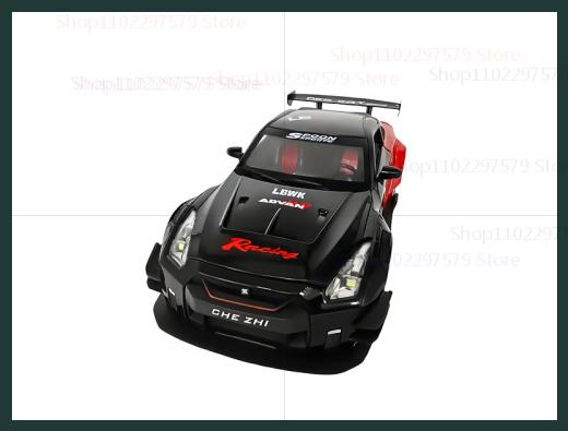 New GTR Skyline Ares Sports Car 1:24 Alloy Diecast Model Spray Car Sound & Light Kid Desktop Competition Toys Collectibles Gifts