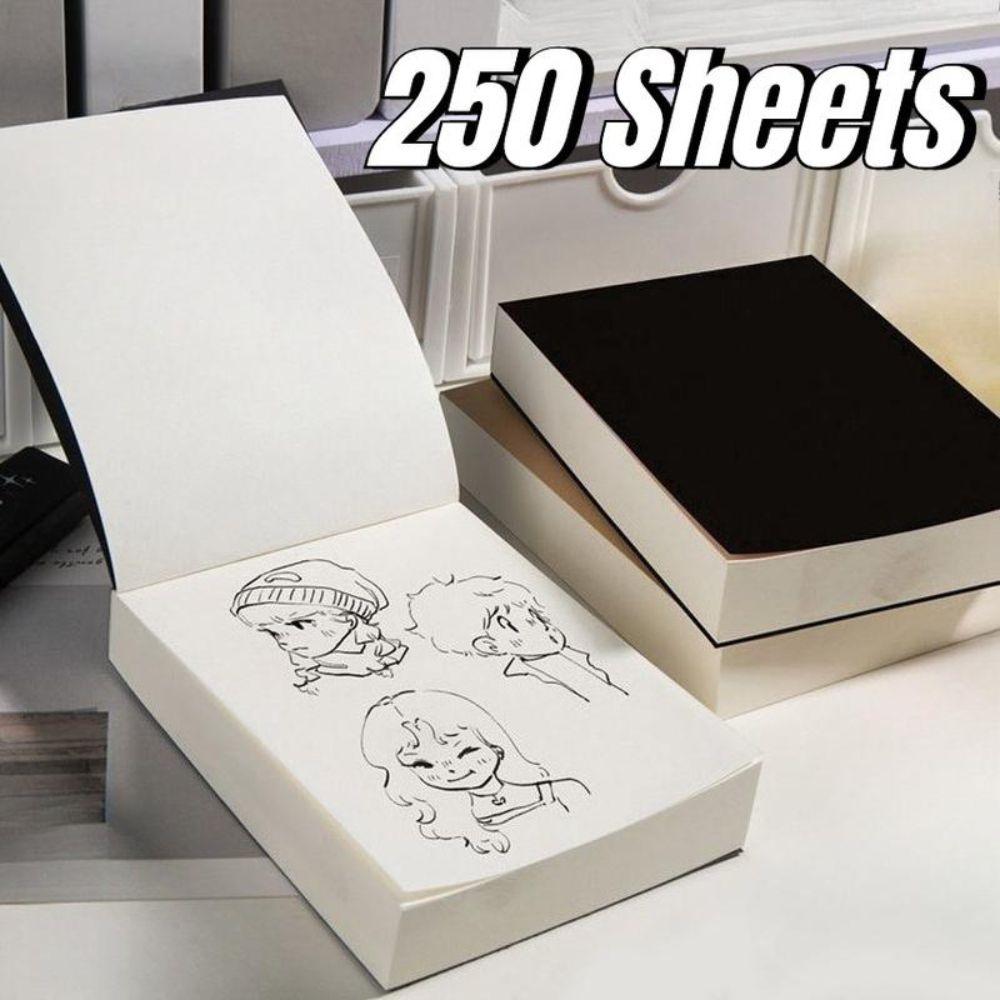 250 Sheets Blank Sketch Pad Portable Sketch Notebook Thick Notepad Drawing Supplies