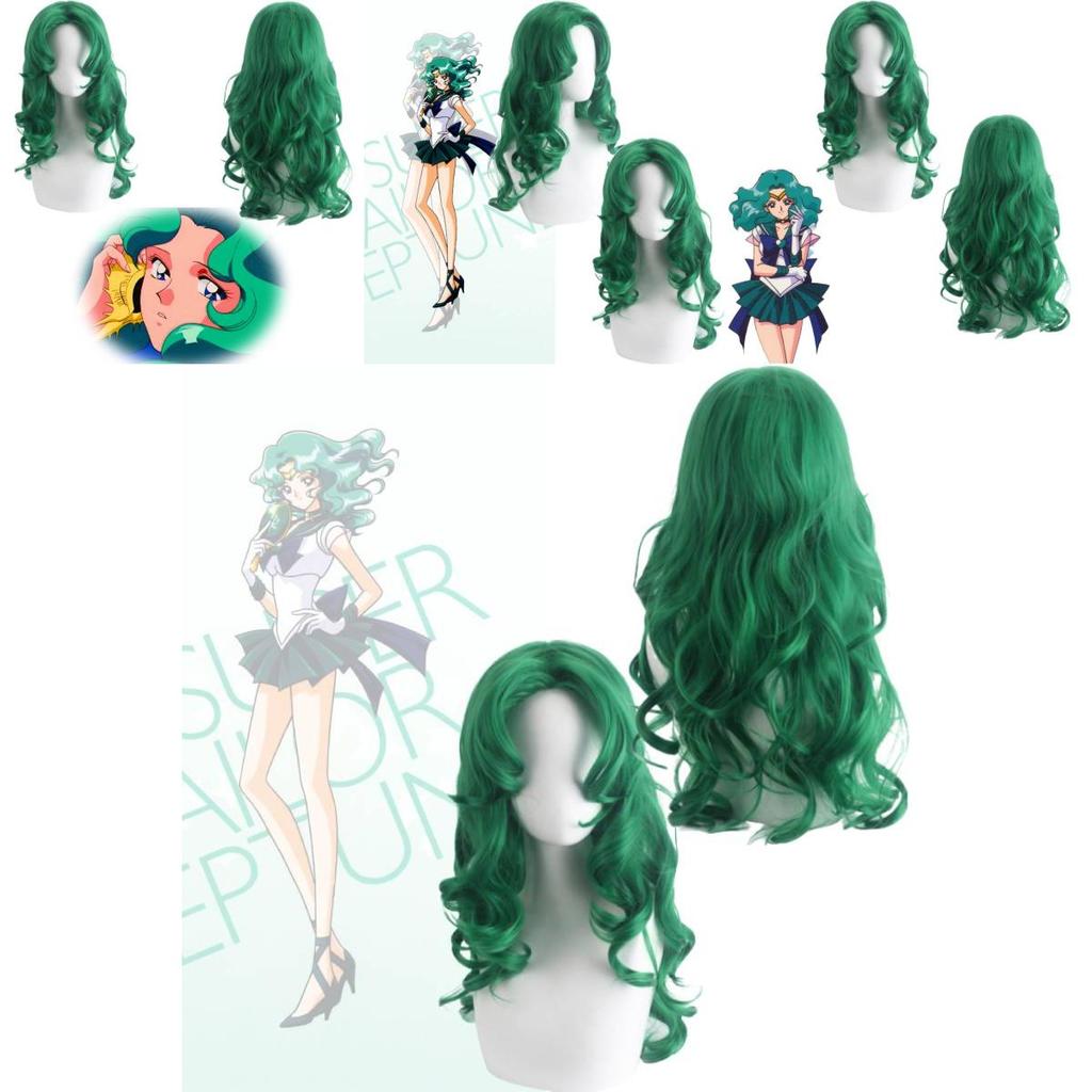 Kaiou Michiru Cosplay Wig For Anime Fans Medium Length, High Temperature Fiber, Cartoon Style