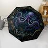 Oceanic Kraken Legend pattern umbrella, portable and foldable design, 8 ribs, a casual accessory for Halloween, Christmas, and birthday gifts.