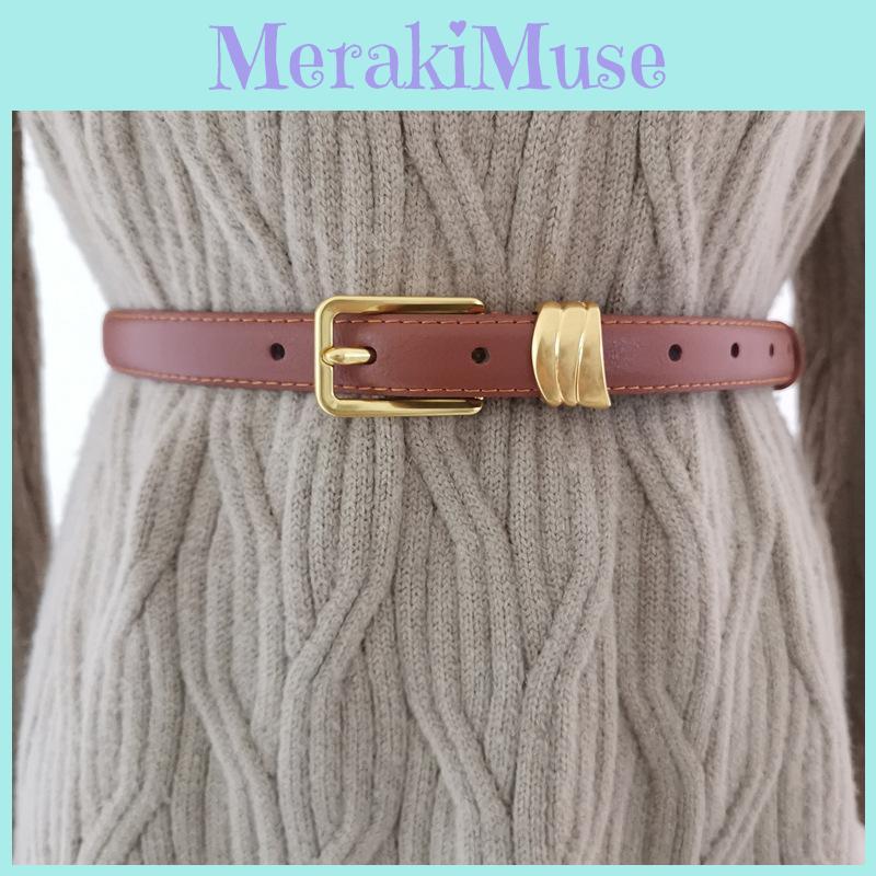 Waist Womens Cowhide Belt With Metal Pin Buckle Dress Suit Shapewear Belt