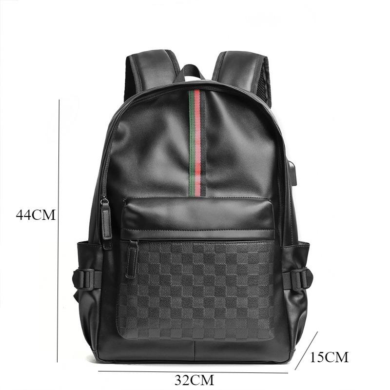 Men`s Luxury Plaid Striped Laptop Backpack