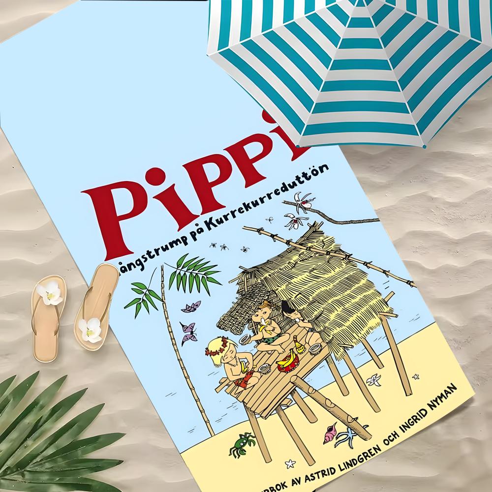 P-Pippi Longstocking Towel Beach Towel Quick Dry Sand Free Bath Towel for Summer Pool Travel Vacation