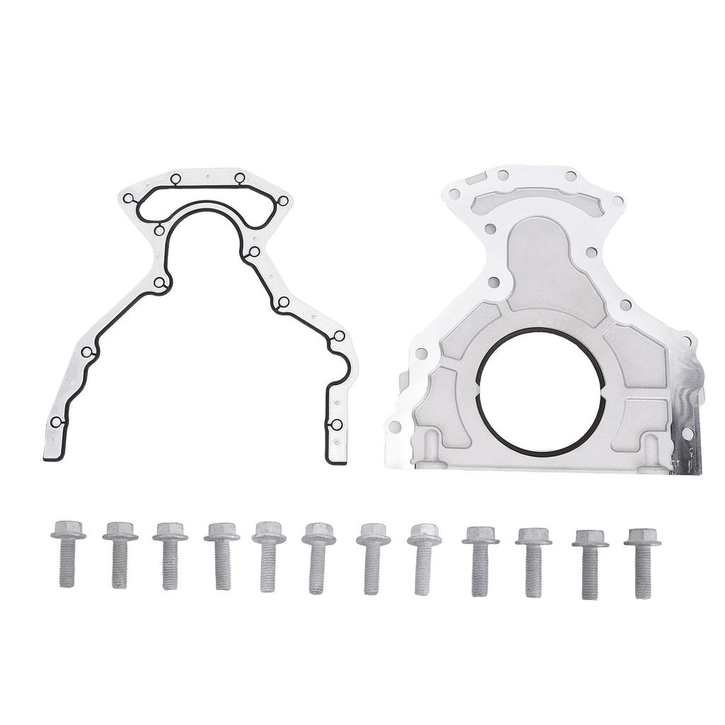 Rear Main Seal Cover Kit With Gasket Bolts Anti Leakage 635 518 Replacement for V8 4.8L 5.3L 6.0L 6.2L Engine