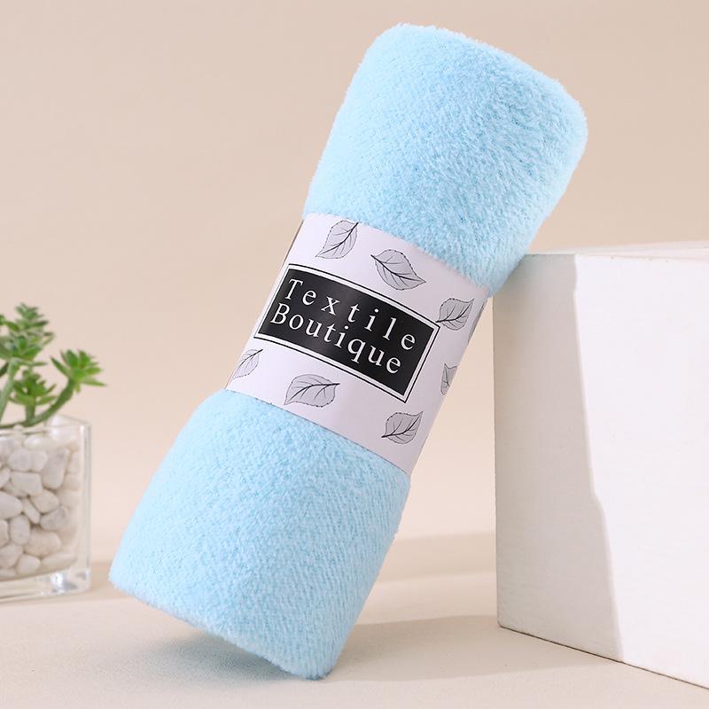 Absorbent Non-Linting Coral Fleece Gift Towel with Waist Seal Packaging