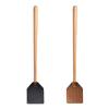 Double-sided Leather Fly Swatter Brown Leather With Beech Wood Long Handle Fly Killer Mosquito Swatter For Home Garden