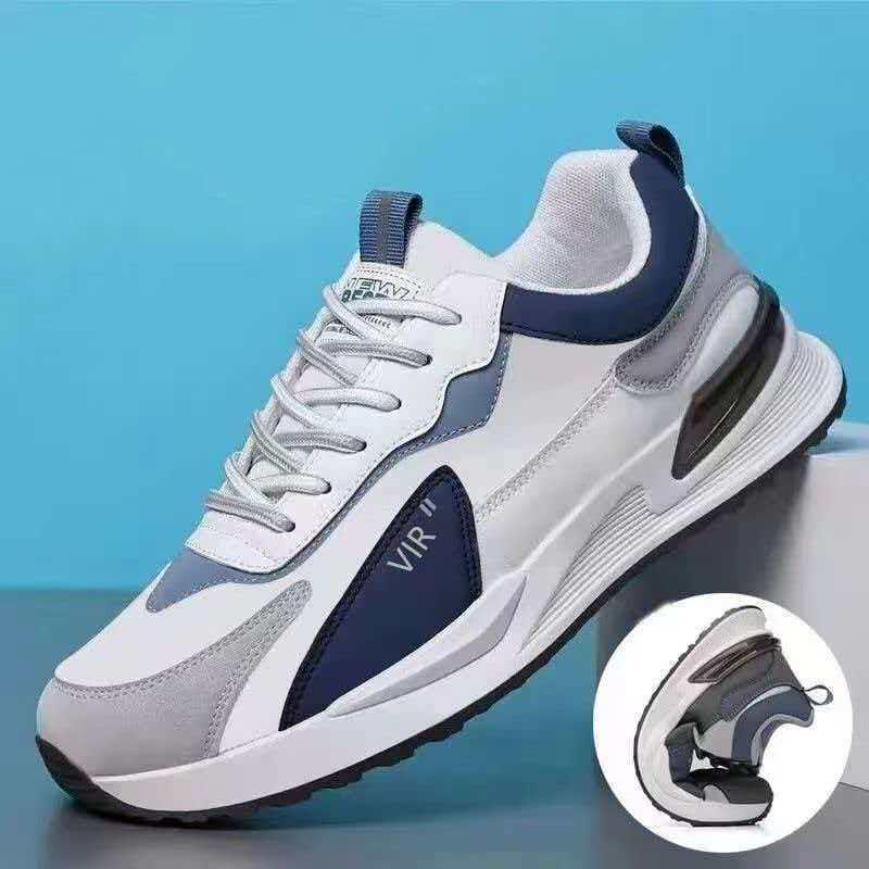 Men's Breathable Mesh Sneakers - Comfortable, Versatile, Thick-Soled Casual Running Shoes