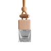 Square Glass Car Perfume Pendant Bottle with Beechwood Lid