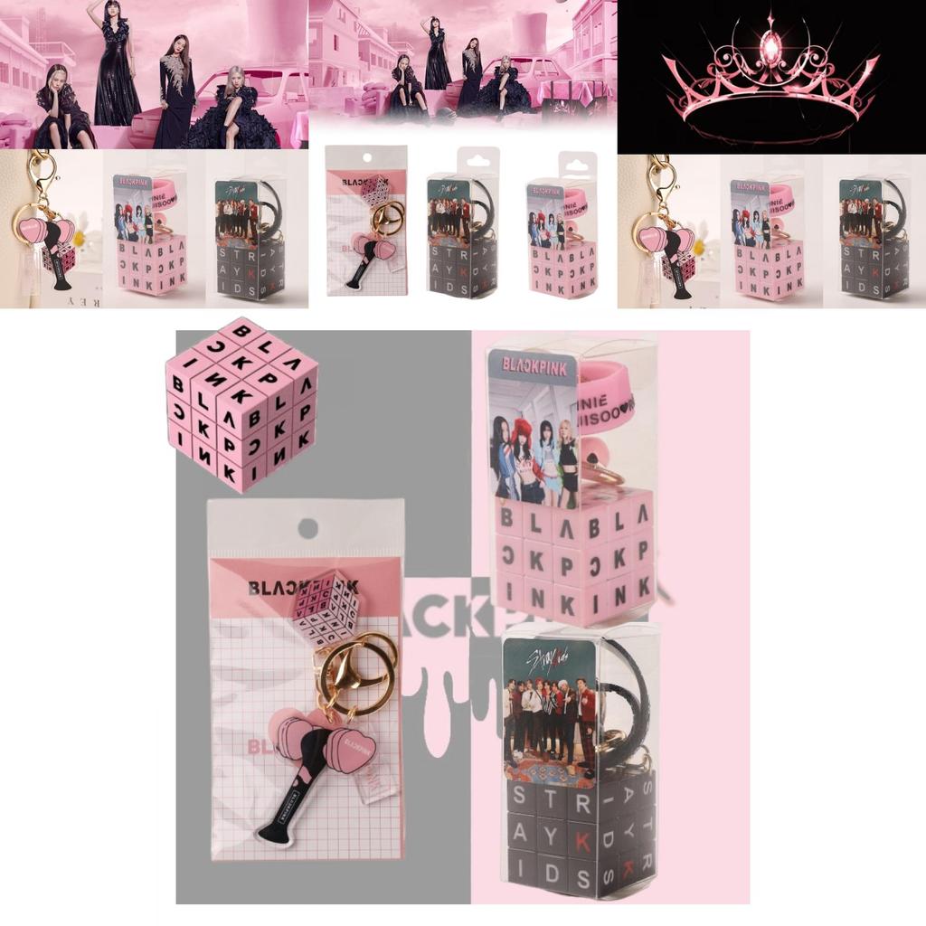 Einzigartiger Blackpink Plastik Schlüsselanhänger Würfel Glöckchen Anhänger Tolles Geschenk für Fans!