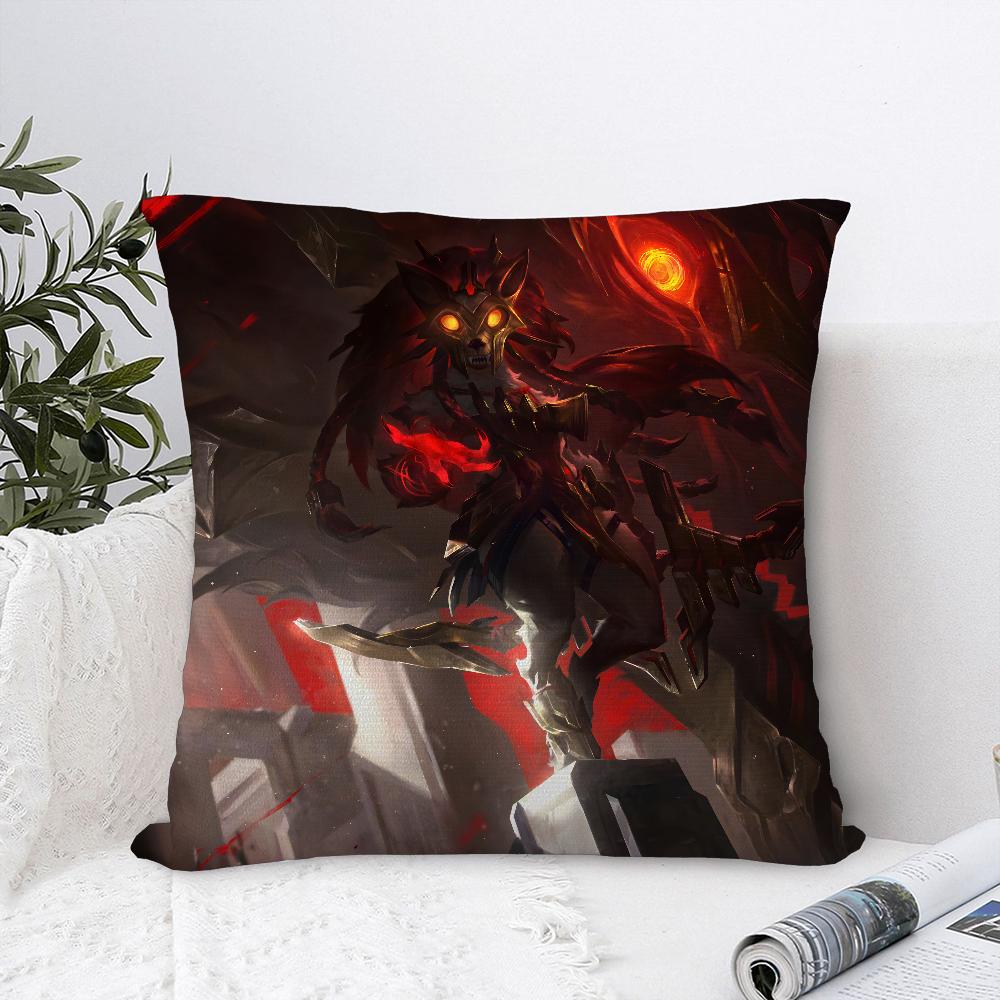 K-Kindred LOL Game Pillow Case Sofa Decorative Home Double-sided Print Plush Square Throw Pillow Covers Cushion Decor Cover