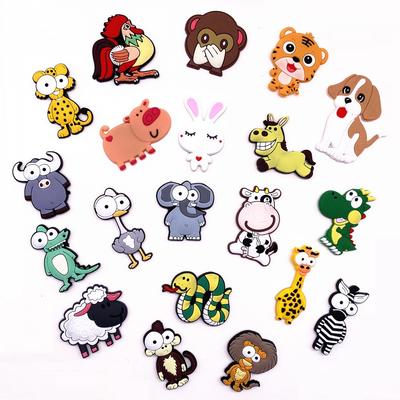 1 juego de imanes de nevera de animales de dibujos animados para niños, bonitos imanes de PVC para decoración de refrigeradores, imanes magnéticos creativos para juguetes infantiles.