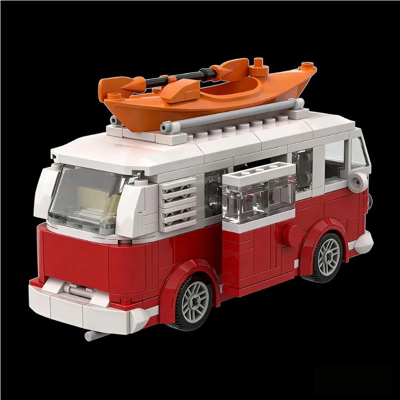 Technical Creative Vehicle MOC City Camper Travel Trip Car Blocks T1 MOC-Designer Suit Building Party Gifts Holiday C