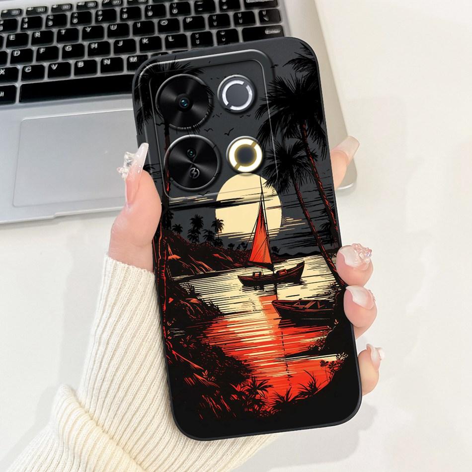 For ITEL P65 New Fashion Dusk Beach Painting Case For Itel P671L ItelP65 4G Soft Silicone Shockproof Phone Cases