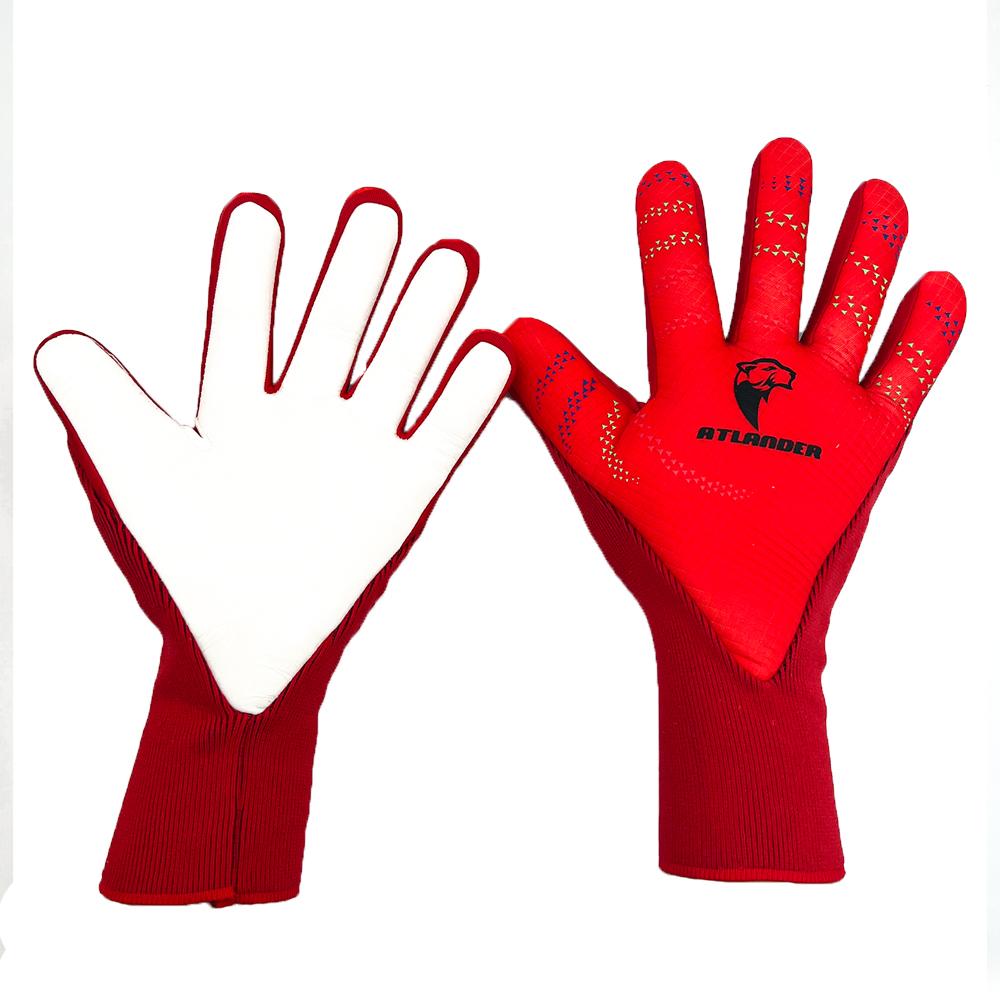 

Футбольные вратарские перчатки для детей и взрослых, футбольные перчатки из утолщенного латекса с сильным захватом для тренировок и матчей, детские вратарские прочные перчатки Size 6 красный