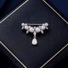 Elegante Perlen-Wassertropfen-Brosche, Hochwertige Exquisite Quasten-Anstecknadel für Damen-Anzüge, Kleidung fixieren, Anti-Expositionspin