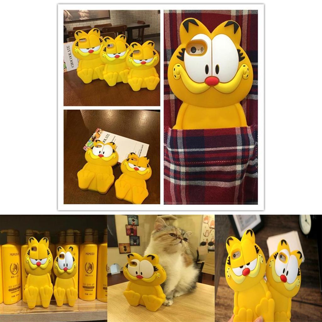 Garfield-showet Silikon Full Deksel Telefondeksel Med Fallsikring For iPhone-brukere